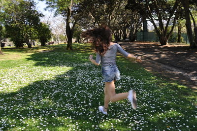 Full length of woman in park