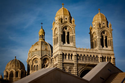 View of cathedral against blue sky