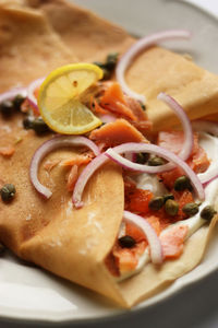 Close-up of food in plate