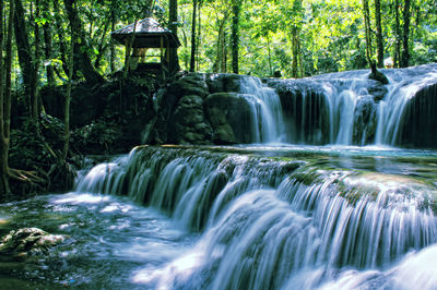 The beauty of the waterfall salodik village, central sulawesi, indonesia