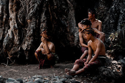 Low angle view of statue