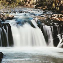 Scenic view of waterfall