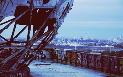 Bridge over river against sky