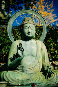 Low angle view of statue