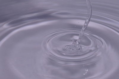 High angle view of water drop