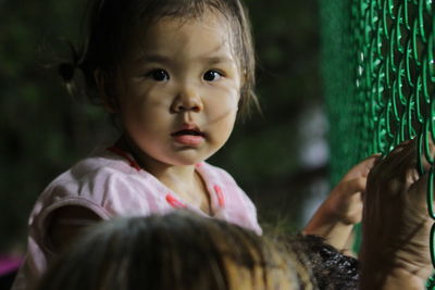 Close-up portrait of girl