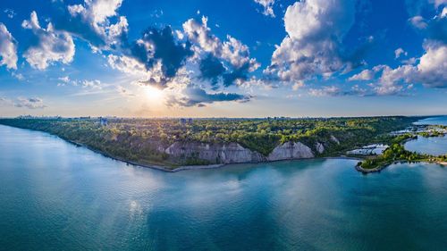 Scenic view of sea against sky