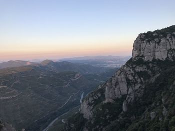 Scenic view of landscape against sky during sunset