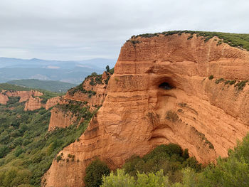 Scenic view of rock formations against sky