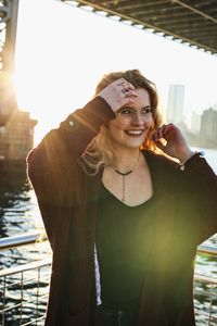 Portrait of a smiling young woman