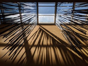 Low angle view of window in building