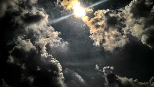 Low angle view of cloudy sky