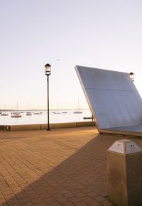 Built structure on field against clear sky