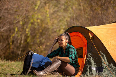 Tent in hammock