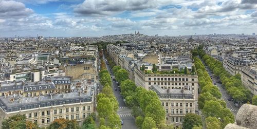 High angle view of cityscape