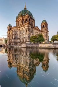 The berliner dom and the river spree in the early morning