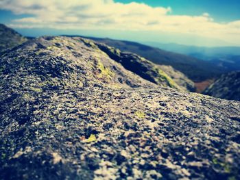 Scenic view of dramatic landscape against sky