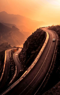 Road passing through mountains