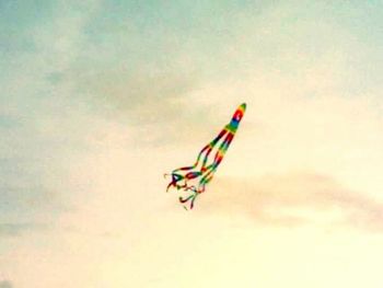 Low angle view of colorful balloons