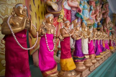 Low angle view of buddha statue in temple