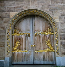 Close-up of wooden door