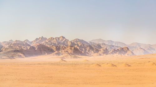 Scenic view of landscape against clear sky