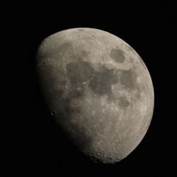 Low angle view of moon in sky