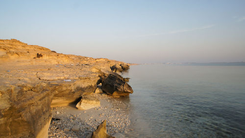 Rock formations in sea