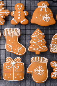 Close-up of christmas decorations on table