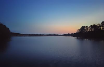 Scenic view of landscape against sky during sunset