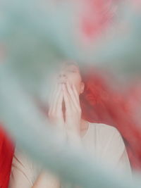 Close-up portrait of woman