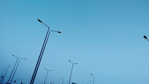 Low angle view of clear blue sky