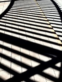 Full frame shot of sunlight falling on tiled floor