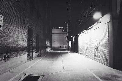 Empty corridor of building