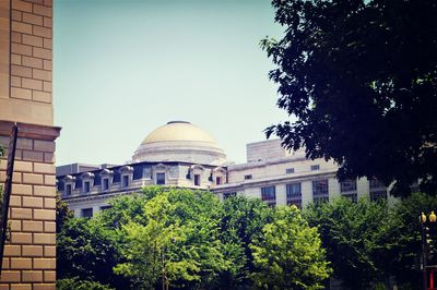 Low angle view of historical building