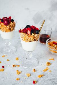 Yogrut parfait with granola and berries