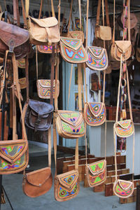 Purses for sale at market