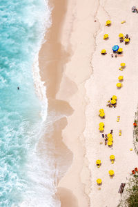 High angle view of beach