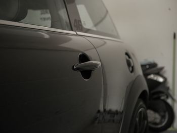 Close-up of car window