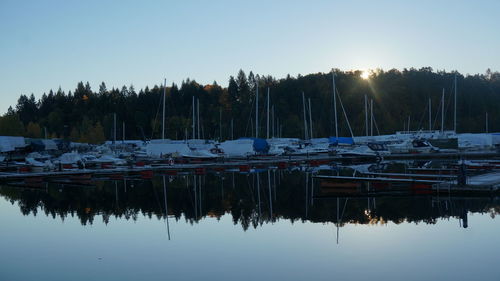 Scenic view of calm lake