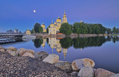 Reflection of buildings in water