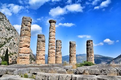 Old ruins against blue sky