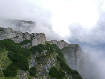 Scenic view of rocky mountains against sky