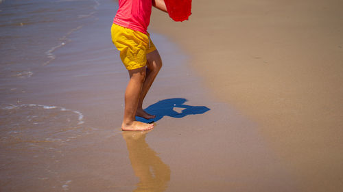 Low section of man on beach