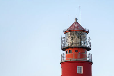 Low angle view of lighthouse against sky