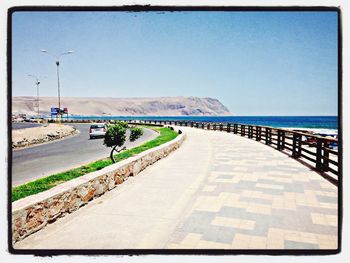 Walkway leading towards sea