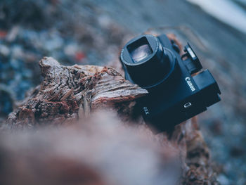 High angle view of camera