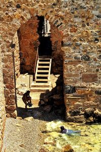 Brick wall with brick wall