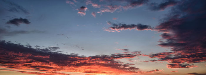 Low angle view of sky during sunset
