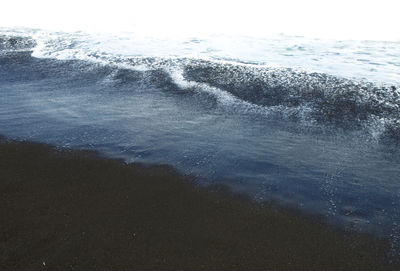 High angle view of sea waves